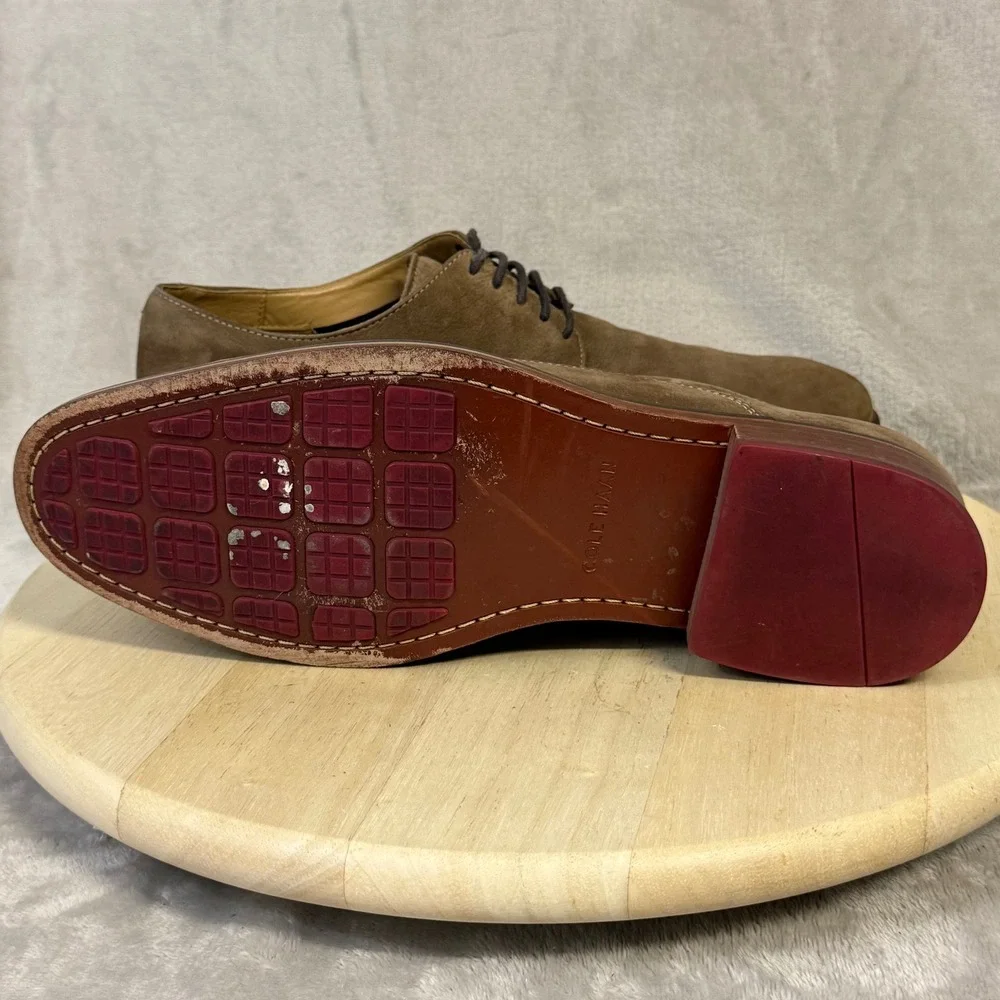Cole Haan Harrison Grand Derby Brown Suede Dress Shoes Mens 10.5 M C12421